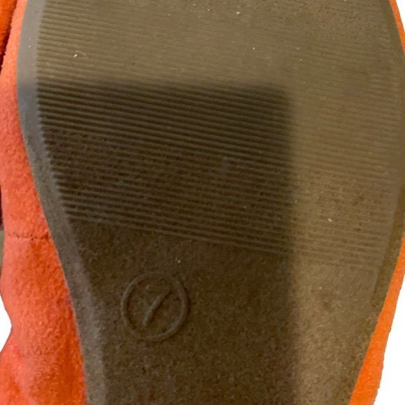Orange Old Navy Faux Suede Ballet Flats, Size 7 - Picture 7 of 7